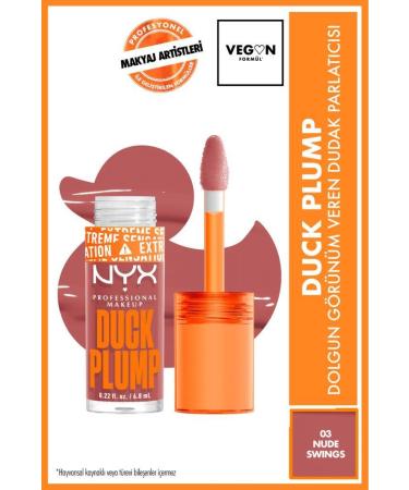 NYX Professional Makeup NYX Duck Plump Lip Gloss Duo Set 11 Pick Me Pink & 03 Nude Swings with Gift Bag - Buy Online on GoSupps.com