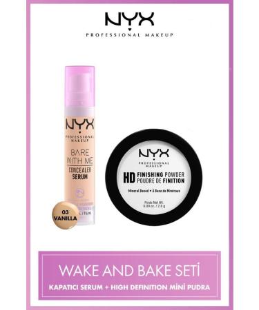 NYX Professional Makeup Bare With Me Concealer Serum 03 Vanilla & Mini Powder Set - Buy Online on GoSupps.com