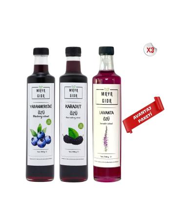 MAYA FOOD BLACK MULBERRY EXTRACT + BLUEBERRY EXTRACT + LAVENDER EXTRACT 3-PACK ADVANTAGE PACK