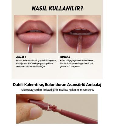 PERIPERA Velvet Finish Intensely Pigmented Lip Liner PERIPERA Ink Velvet Lip Liner (01 Rosy Nude) - Buy Online on GoSupps.com