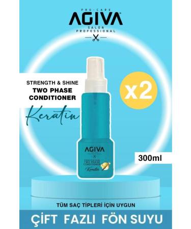 Agiva Dual Phase Blow Drying-Combation Water for Very Damaged Weak and Dull Hair 300ml X2