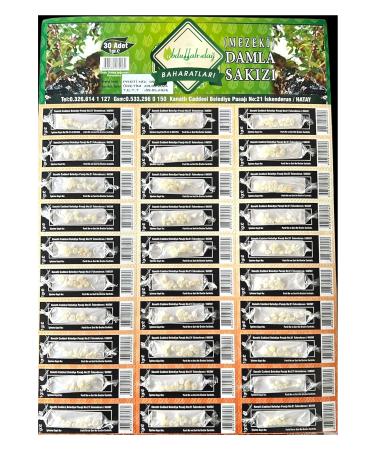 ABDULLAH DA Hatay Local Natural Mastic Gum (Mezeki) Gum Cartel 1 gr X 60 Pieces - Buy Online on GoSupps.com