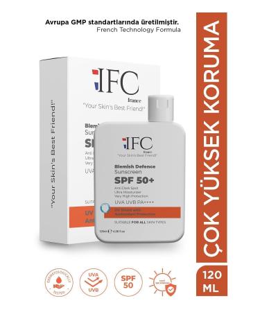 Ifc Intensive Anti-Spot French Formula Very High UV Protection 50spf+ Face Sun Cream 120ml