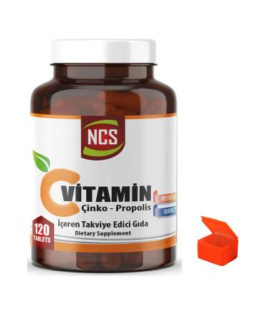Ncs Vitamin C 1000 mg Zinc Propolis 120 Tablets + Pill Box