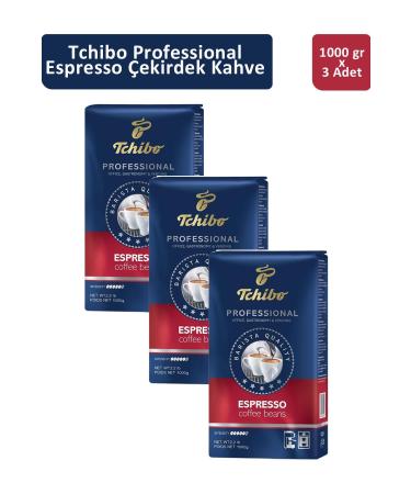 Tchibo Professional Espresso Coffee Beans 1 kg x 3 Pieces