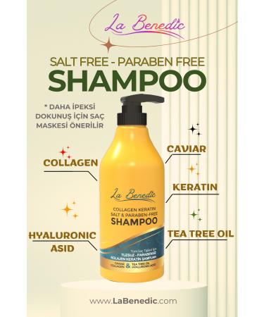 La Benedic ADVANTAGEOUS DUAL Collagen Keratin Salt & Paraben Free Repair Shampoo and Mask 500ml - Buy Online on GoSupps.com