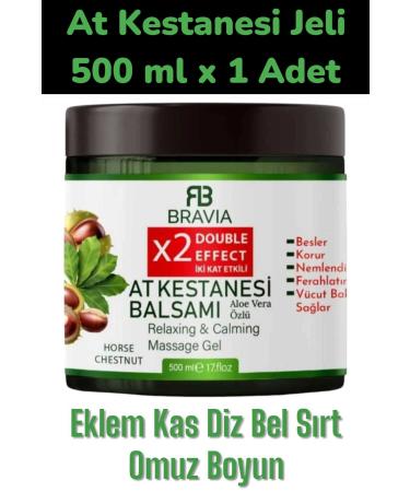 Bravia Horse Chestnut Gel Cream 500 Ml 1 PIECE - Muscle Joint Pain Horse Chestnut Gel