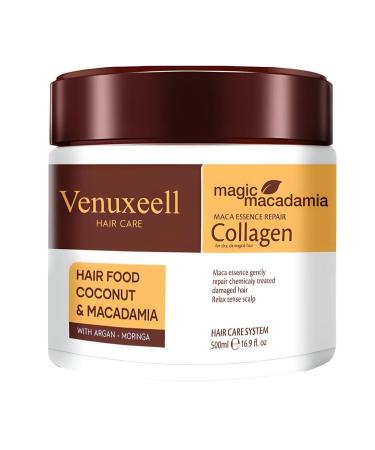 Venuxeell Damaged Hair Repair Argan Keratin Collagen Repair Hair Mask Hair Care Masks Set of 6 - Buy Online on GoSupps.com