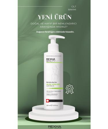 Rexha Daily Use Soothing Aloe Vera Essence Face and Body Moisturizing Gel 200 Ml - Buy Online on GoSupps.com