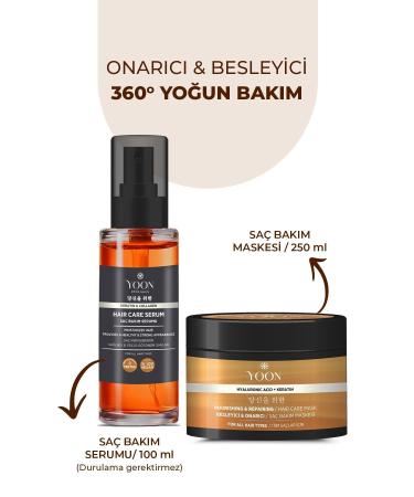 YOON 2-Piece Vegan Hair Mask & Leave-In Hair Serum 360 Repairing and Strengthening Hair Care Complex - Buy Online on GoSupps.com