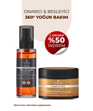 YOON 2-Piece Vegan Hair Mask & Leave-In Hair Serum 360 Repairing and Strengthening Hair Care Complex