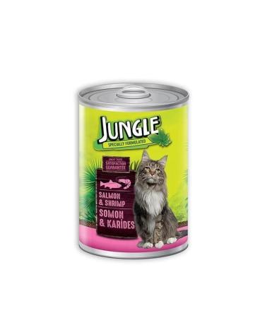 Jungle Salmon Shrimp Canned Cat Food 415 gr
