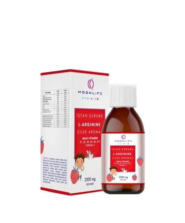 aleyna spice Kids L-Arginine Multi Vitamin Appetite Syrup (Strawberry Flavored) Liposomal 150 ml