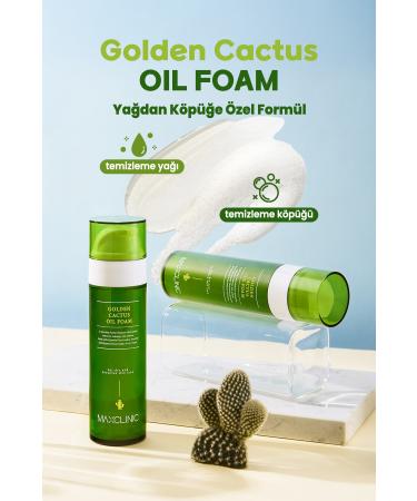 Maxclinic Golden Cactus Oil Foam which provides double-stage cleaning in one step containing MAXCLINIC Cactus Fruit Extract - Buy Online on GoSupps.com