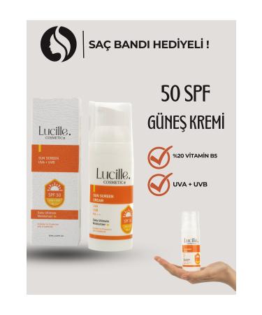 Lucille Sun Cream 50 SPF -UVA+UVB (With Special Vitamin B5 Content) - 50 Ml