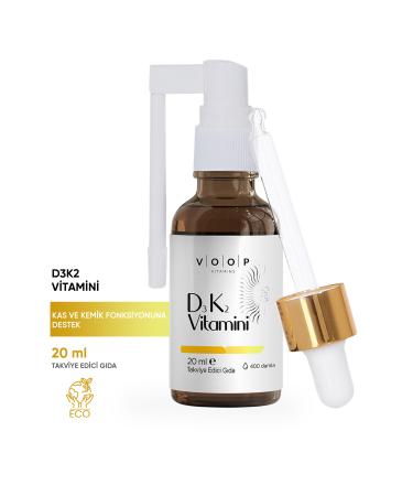 VOOP Vitamin D3 K2 Supplement Spray-drop 20 ml - Buy Online on GoSupps.com