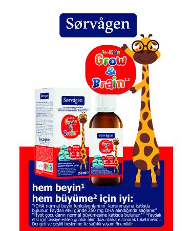 Sorvagen Grow&Brain L-arginine Citicoline Phosphatidylserine DHA Omega 3 B12 L-lysine Multi Vitamin