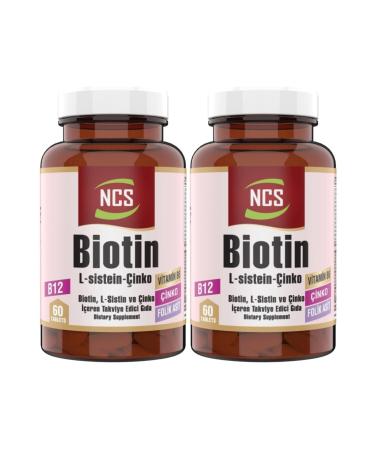 Ncs Biotin 2500 Mcg 60 Tablets L Cysteine Zinc 2 Boxes 120 Tablets Vitamin B12 Folic Acid