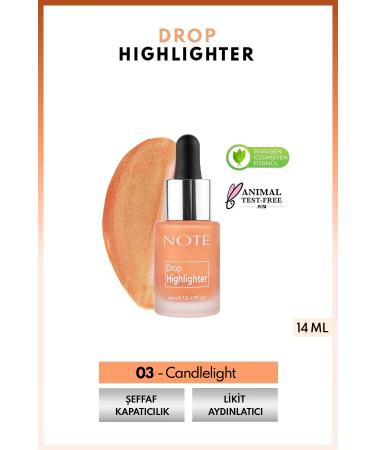 Note Cosmetics Liquid Illuminator with Permanent Formula - 03 Candlelight