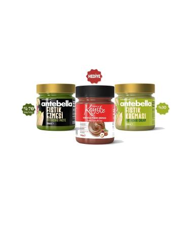 Antebella 3-Piece Premium Package (PISTACHIO PASTE PISTACHIO CREAM HAZELNUT CREAM)