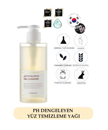 HYGGEE Ph Hyaluron Gel Cleanser 200 Ml - Ph Balancing Facial Cleansing Gel That Does Not Dry Skin