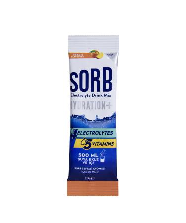 SORB - Sugar Free - Electrolyte Vitamin and Mineral Drink Powder - Peach - Contains 10 Stick Sachets. - Buy Online on GoSupps.com