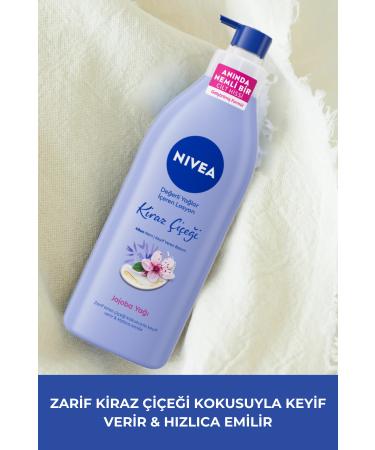 NIVEA Body Lotion with Precious Oils 400ml Cherry Blossom Jojoba Oil BLK WW95 - Buy Online on GoSupps.com