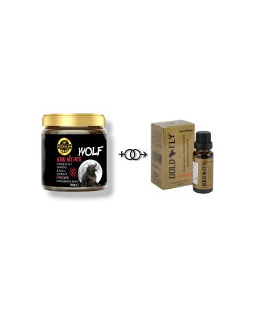 Natural Boost Premium Wolf 24 Hour Effective Natural Herbal Mix Paste 240 Gr & Women's Love Enhancer Drops