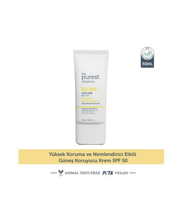 The Purest Solutions Invisible UV Protection SPF 50+ Vegan Daily Moisturizing Sunscreen 50ml - Buy Online on GoSupps.com