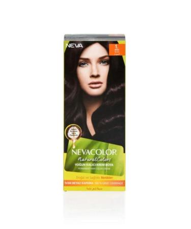 Neva Color Natural Permanent Hair Dye Set 1 Black - Buy Online on GoSupps.com