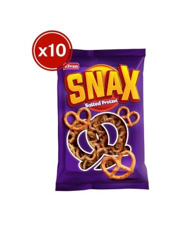 Elvan Snax Pretzel Salty Cracker 200 Gr. 10 Pieces (1 Box)