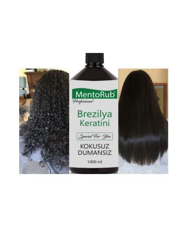 MentoRub Brazilian Blow Dry Gel Keratin Care 1000ml & Permanent Repair and Hair Straightener