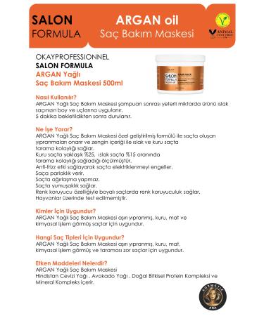 Okay Salon Formula Hair Mask Argan Oil (500 ml) - Buy Online on GoSupps.com