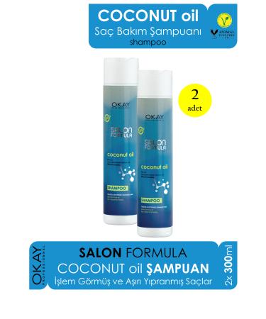 OKAYPROFESSIONNEL SALON FORMULA SET OF 2 COCONUT Shampoo (300ml+300ml) OKAY PROFESSIONNEL