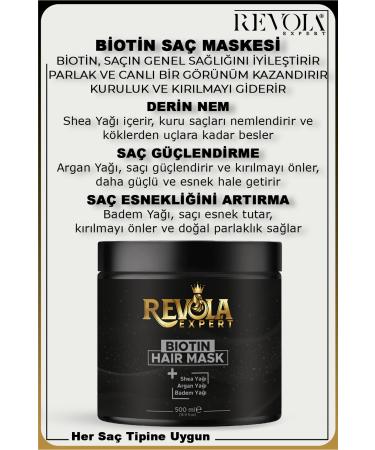 REVOLA EXPERT Biotin Keratin Intensive Care Hair Mask for Extremely Damaged and Weak Hair 500 ml - Buy Online on GoSupps.com