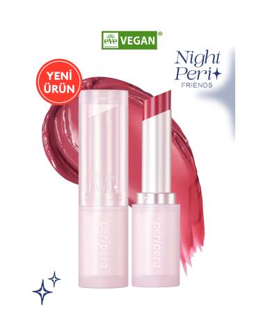 PERIPERA Intense Moisturizing Vegan Lip Balm Ink Mood Glowy Balm (10 ROSY HOUR) (NIGHT PER )