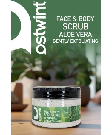 Ostwint Face and Body Peeling Scrub Aloe Vera 300ml Skin Cleanser Smoothing Circulation Accelerator - Buy Online on GoSupps.com