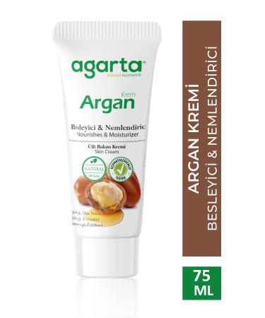 Agarta Natural Face and Hand Nourishing Argan Oil Skin Care Cream 75 ml