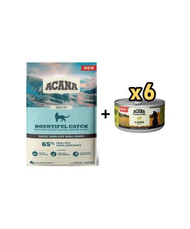 Acana Bountiful Catch Grain-Free Adult Cat Food with Fish for Strong and Healthy Bones 4.5kg +