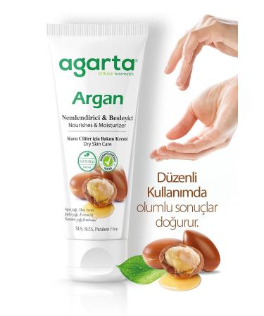 Agarta Natural Face and Hand Nourishing Argan Oil Skin Care Cream 75 ml - Buy Online on GoSupps.com