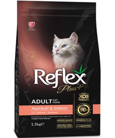 Reflex Plus Salmon Hairball Adult Cat Food 1.5kg