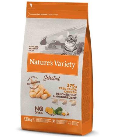 Natures Variety Selected Chicken Meat Grain-Free Sterilized Cat Food 1.25kg