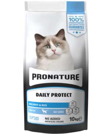 pronature Daily Protect Adult Cat Food with Anchovy and Rice 10kg