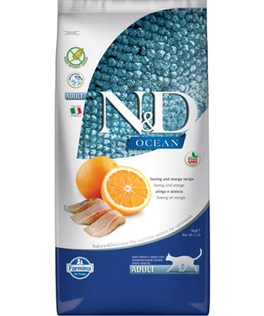 N & D ND Ocean Grain-Free Herring & Orange Adult Cat Food 5kg
