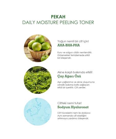 PEKAH Anti-Acne and Pore Tightening Peeling Tonic with Aha Bha Pha and Tea Tree 250ml - Buy Online on GoSupps.com