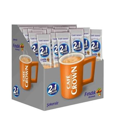 lker Cafe Crown 2 in 1 Hazelnut Sugar Free 11 Grams x (24 Pieces)