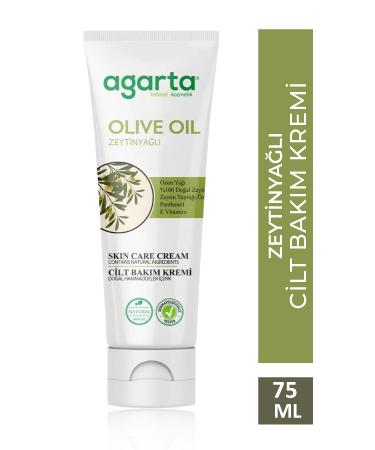 Agarta Natural Olive Oil Moisturizing Hand and Body Care Cream 75 ml