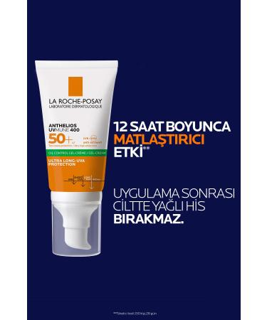 La Roche Posay Anthelios Oil Control Gel Cream Spf50 Sunscreen 50 Ml - Combination and Oily Skin - Buy Online on GoSupps.com