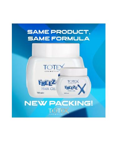 TOTEX Hair Styling Freeze Gel | Extreme Ultra Freeze Hair Control | Unisex Gel 250 ml - Buy Online on GoSupps.com