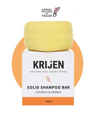 Krijen Coconut & Orange Peel Solid Shampoo 100 Gr